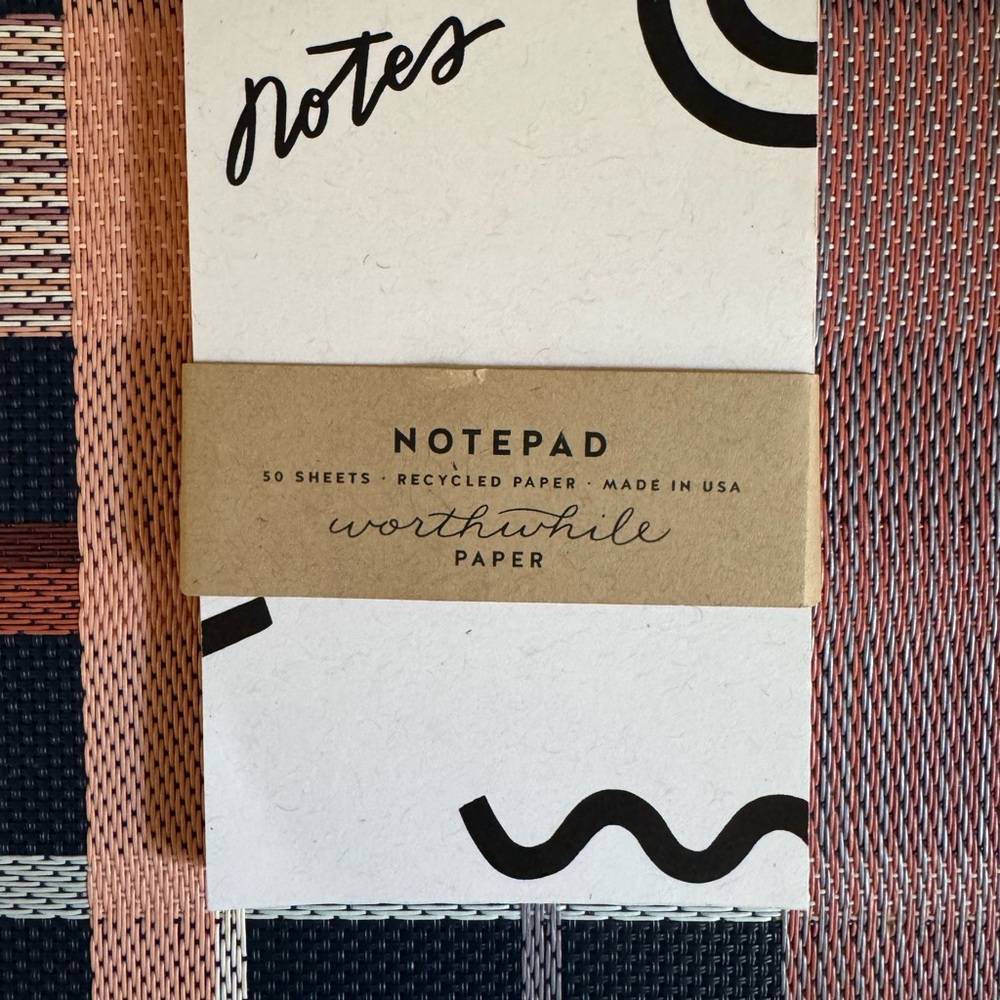 New Worthwhile Paper Notepad with Black Design